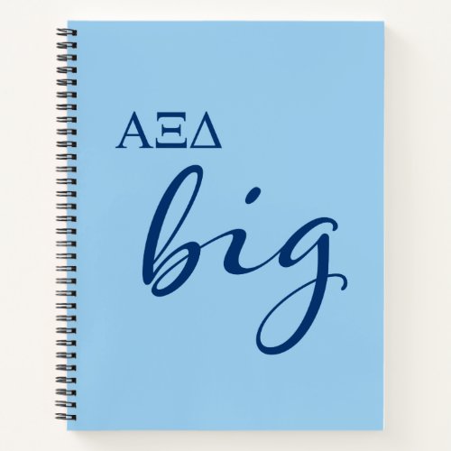 Alpha Xi Delta Big Script Notebook