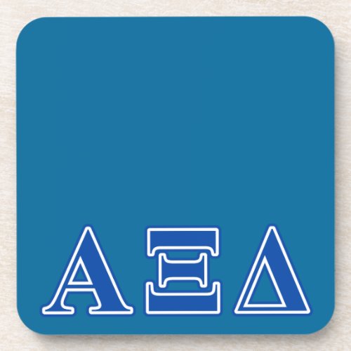 Alpha Xi Delta Blue Letters Drink Coaster