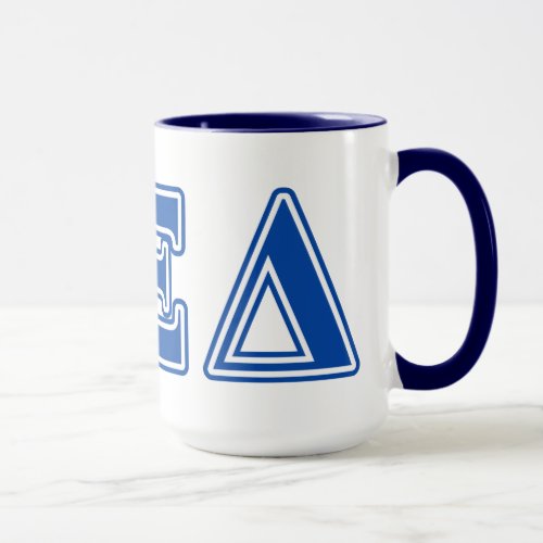 Alpha Xi Delta Blue Letters Mug