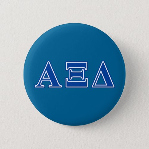 Alpha Xi Delta Blue Letters Pinback Button