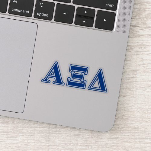Alpha Xi Delta Blue Letters Sticker