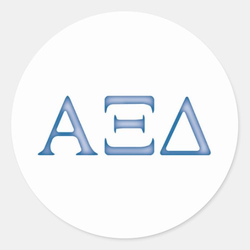 Alpha Xi Delta Letters Classic Round Sticker