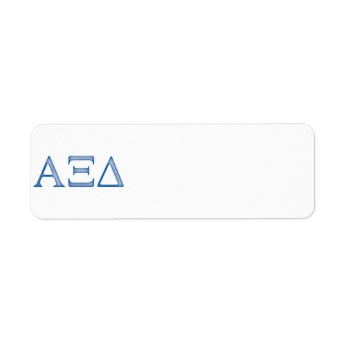 Alpha Xi Delta Letters Label