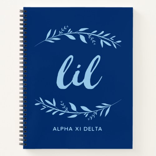 Alpha Xi Delta Lil Wreath Notebook