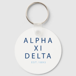 Alpha Xi Delta Modern Type Keychain