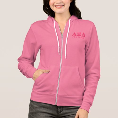 Alpha Xi Delta Pink Letters Hoodie