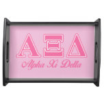 Alpha Xi Delta Pink Letters Serving Tray at Zazzle