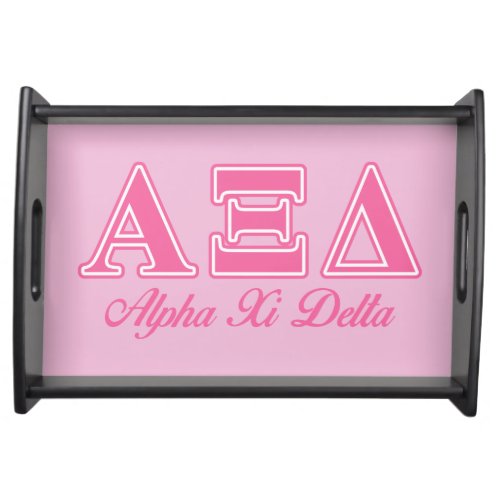 Alpha Xi Delta Pink Letters Serving Tray