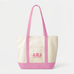 Alpha Xi Delta Pink Letters Tote Bag at Zazzle