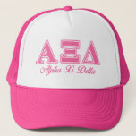 Alpha Xi Delta Pink Letters Trucker Hat at Zazzle