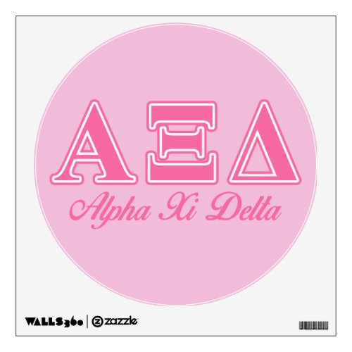 Alpha Xi Delta Pink Letters Wall Sticker