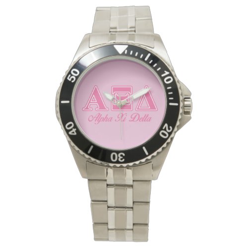 Alpha Xi Delta Pink Letters Watch