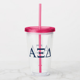 Alpha Xi Delta Sorority Greek Letters Logo Acrylic Tumbler