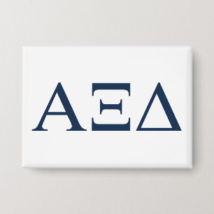 Alpha Xi Delta Sorority Greek Letters Logo Button