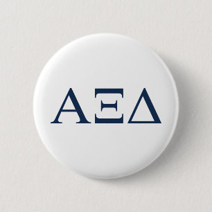 Alpha Xi Delta Sorority Greek Letters Logo Button