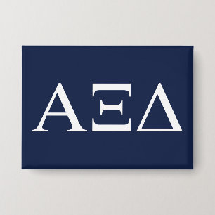 Alpha Xi Delta Sorority Greek Letters Logo Button