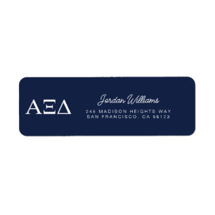 Alpha Xi Delta Sorority Greek Letters Logo Label
