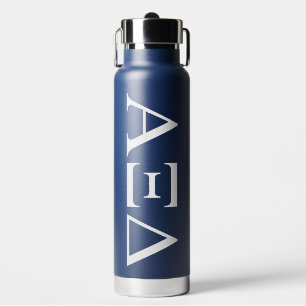Alpha Xi Delta Sorority Greek Letters Logo Water Bottle