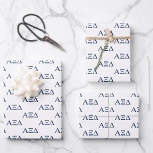 Alpha Xi Delta Sorority Greek Letters Logo Wrapping Paper Sheets