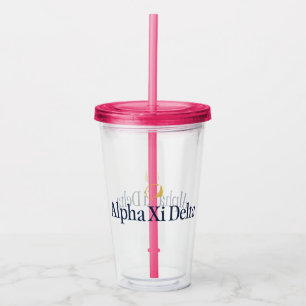 Alpha Xi Delta Sorority Quill Logo Acrylic Tumbler