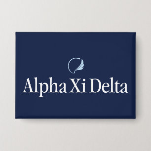 Alpha Xi Delta Sorority Quill Logo Button