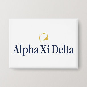 Alpha Xi Delta Sorority Quill Logo Button