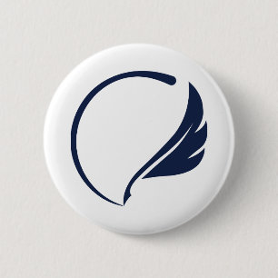 Alpha Xi Delta Sorority Quill Logo Design Button