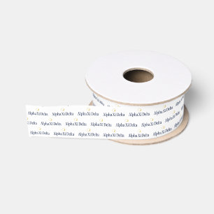 Alpha Xi Delta Sorority Quill Logo Grosgrain Ribbon
