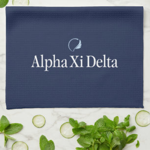 Alpha Xi Delta Sorority Quill Logo Kitchen Towel