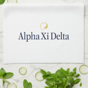 Alpha Xi Delta Sorority Quill Logo Kitchen Towel