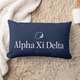 Alpha Xi Delta Sorority Quill Logo Lumbar Pillow