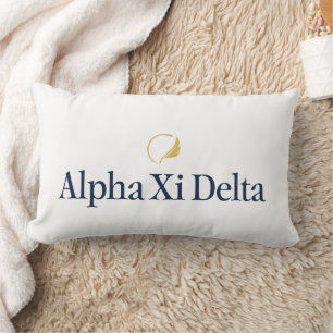 Alpha Xi Delta Sorority Quill Logo Lumbar Pillow
