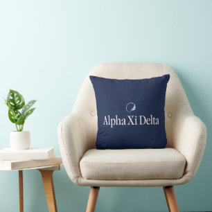 Alpha Xi Delta Sorority Quill Logo Throw Pillow