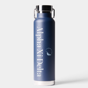 Alpha Xi Delta Sorority Quill Logo Water Bottle