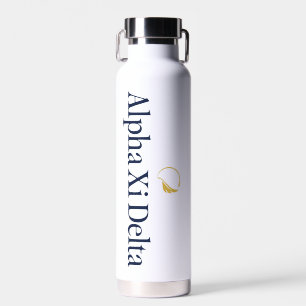 Alpha Xi Delta Sorority Quill Logo Water Bottle