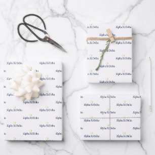 Alpha Xi Delta Sorority Quill Logo Wrapping Paper Sheets
