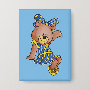 Alpha Xi Delta Sorority Sweet BetXi Bear Button