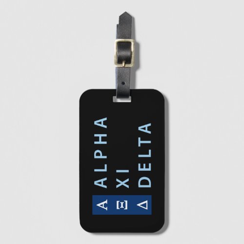 Alpha Xi Delta Stacked Luggage Tag