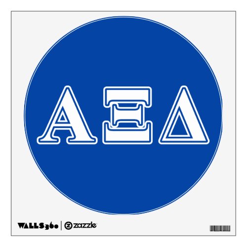 Alpha Xi Delta White and Blue Letters Wall Decal