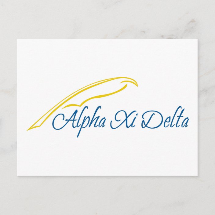 Alpha Xi Delta with Quill Postcard