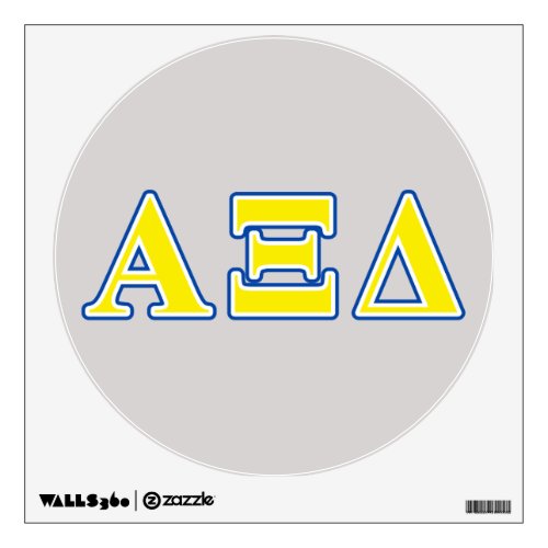 Alpha Xi Delta Yellow and Blue Letters Wall Decal