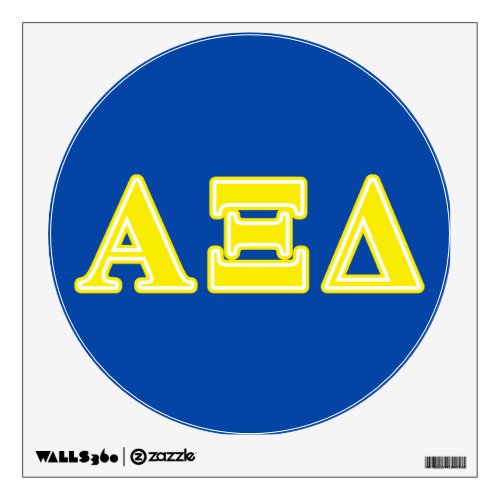 Alpha Xi Delta Yellow Letters Wall Sticker