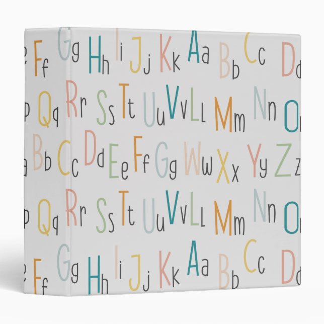 Alphabet 3 Ring Binder  (Front/Spine)