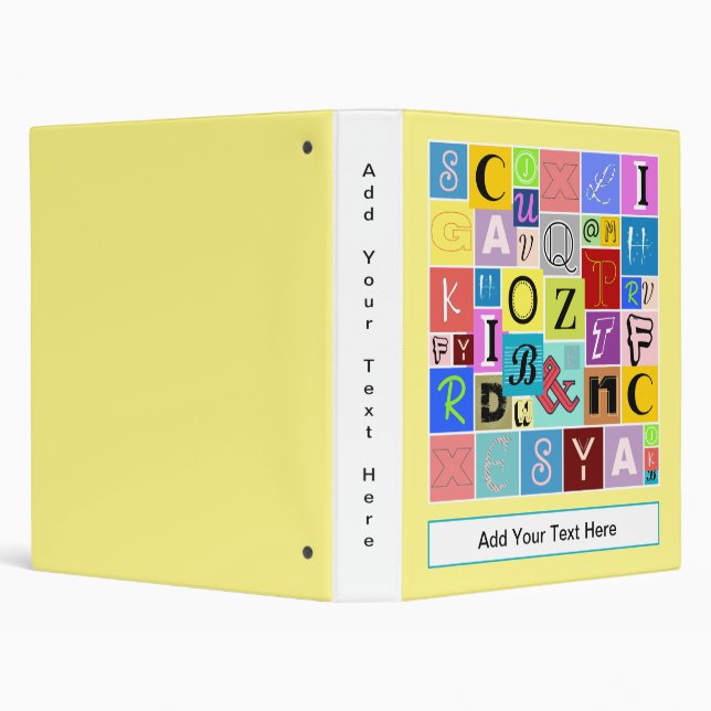 Alphabet 3 Ring Binder (Background)