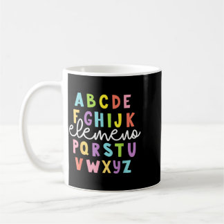 Alphabet Abc Elemeno Teacher Student Back To Coffee Mug