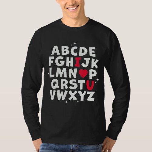 Alphabet ABC I Love You _ English Teacher Valentin T_Shirt