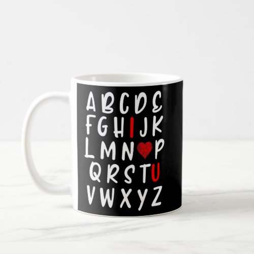 Alphabet Abc I Love You Printed Teacher Valentines Coffee Mug