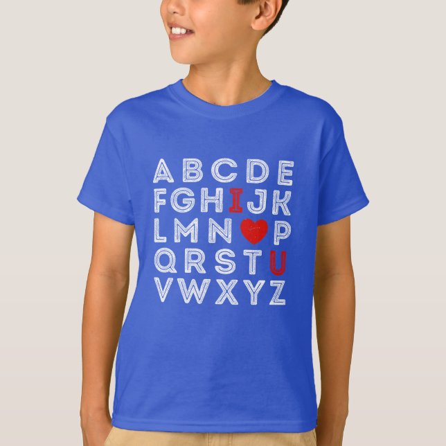 Alphabet ABC I Love You T-Shirt (Front)
