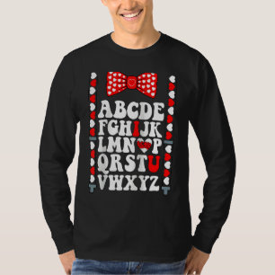 Alphabet ABC I Love You Valentines Day Teacher Boy T-Shirt