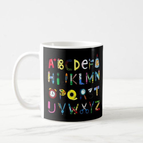 Alphabet Abc Letter Graphic Tops For Kids Pre K Te Coffee Mug